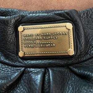 Authentic MARC JACOBS soft, pebbled, leather Crossbody with top handle.